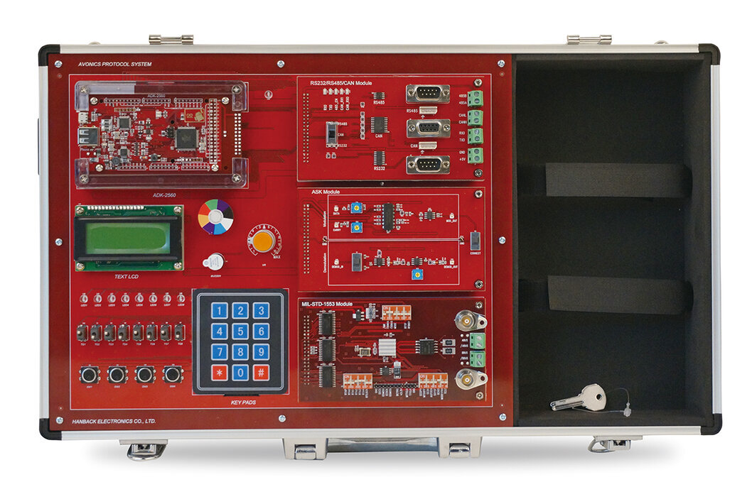 Makieta do ćwiczeń z protokołami łączności z awionice (ARINC-429, MIL-STD-1553, ...) Makieta do ćwiczeń z protokołami łączności z awionice (ARINC-429, MIL-STD-1553, ...)